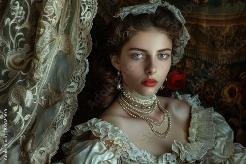 portrait of woman-aristocrat 18th century