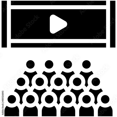 Audience vector icon illustration of Filmmaking iconset.