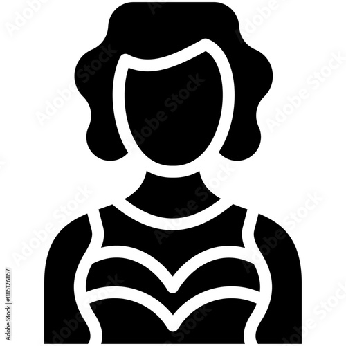 Actress vector icon illustration of Filmmaking iconset.