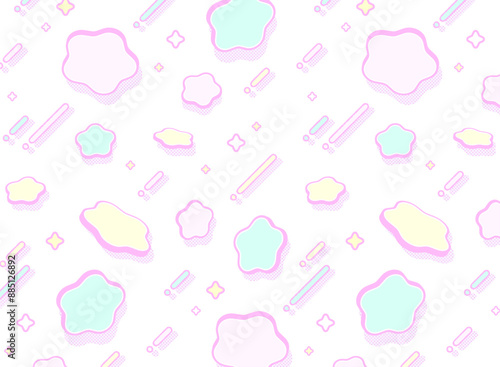 夢かわいい星のシームレスなパターン背景