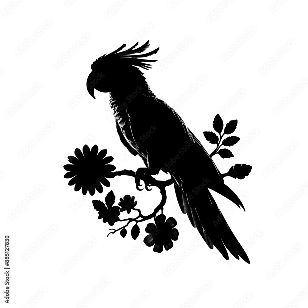 parrot Silhouette , parrot illustration parrot Silhouette , parrot illustration