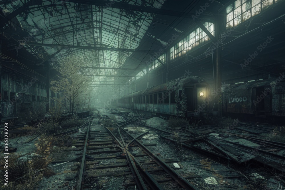 Fototapeta premium abandoned apostapocalyptic ruins