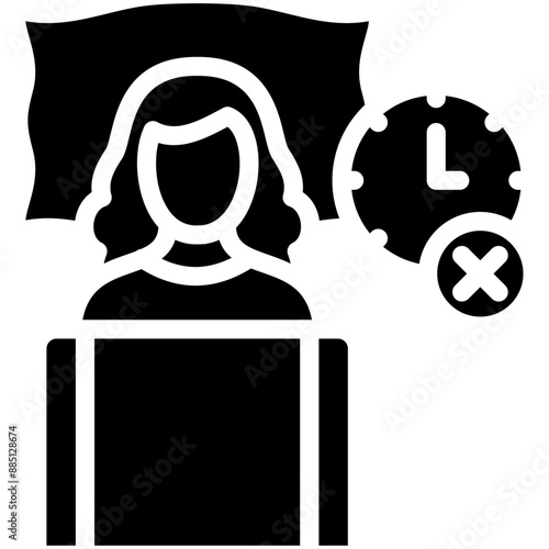 Sleep Deprivation vector icon illustration of Lifestyles iconset.