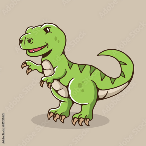 mascot character t-rex good for brand, sticker, t shirt design, kids education, dino character