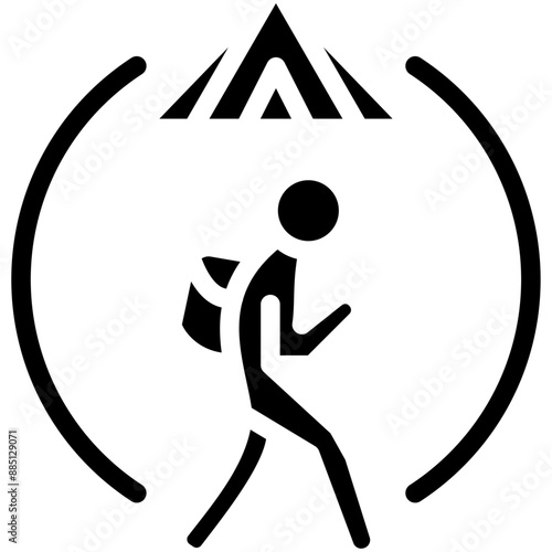 Nomadic Lifestyle vector icon illustration of Lifestyles iconset.