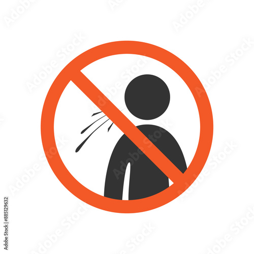Do not spit here sign icon vector illustration isolated.