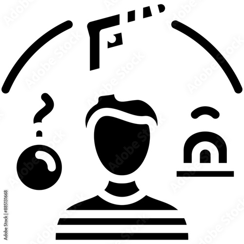 Criminal Lifestyle vector icon illustration of Lifestyles iconset.