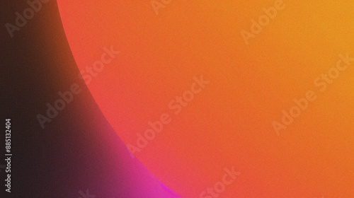 Grainy gradients texture as background in pink, orange and black, abstract shapes, modern art wallpaper