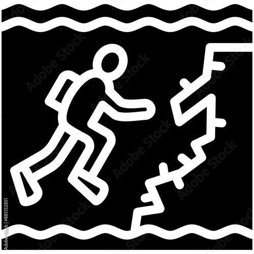 Wall Diving vector icon illustration of Vacation and Tourism iconset.