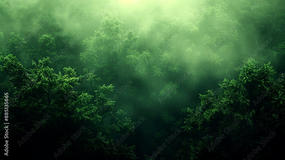 custom made wallpaper toronto digitalAerial view of foggy forest canopy