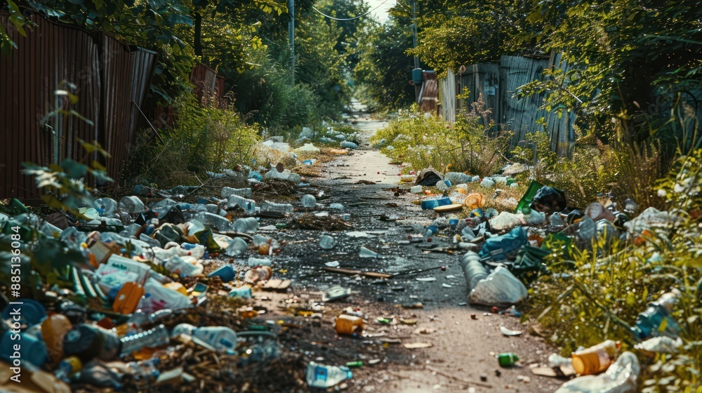 Obraz premium Garbage in the community