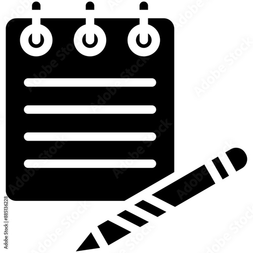 Note vector icon illustration of Literature iconset.