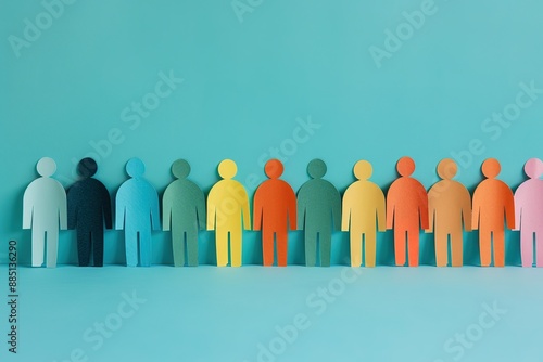 Colorful Paper People Unity Concept