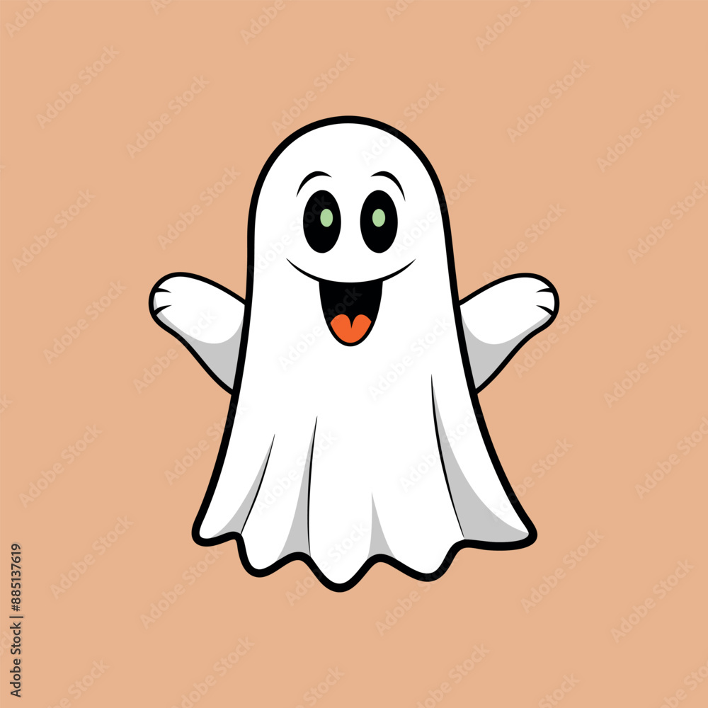 Obraz premium Halloween spooky Clip art isolated vector illustration on a white background