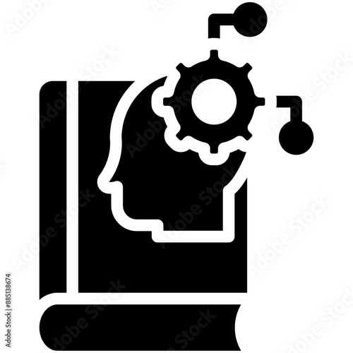 Critical Thinking vector icon illustration of Literature iconset.