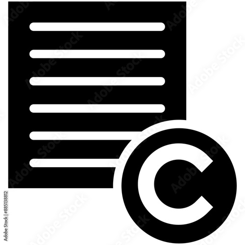 Copyright vector icon illustration of Literature iconset.