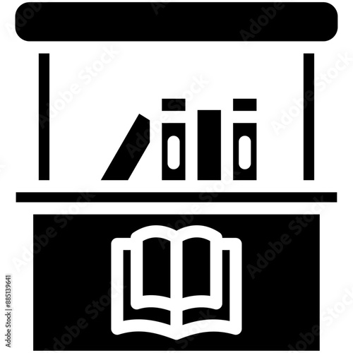 Book Fair vector icon illustration of Literature iconset.