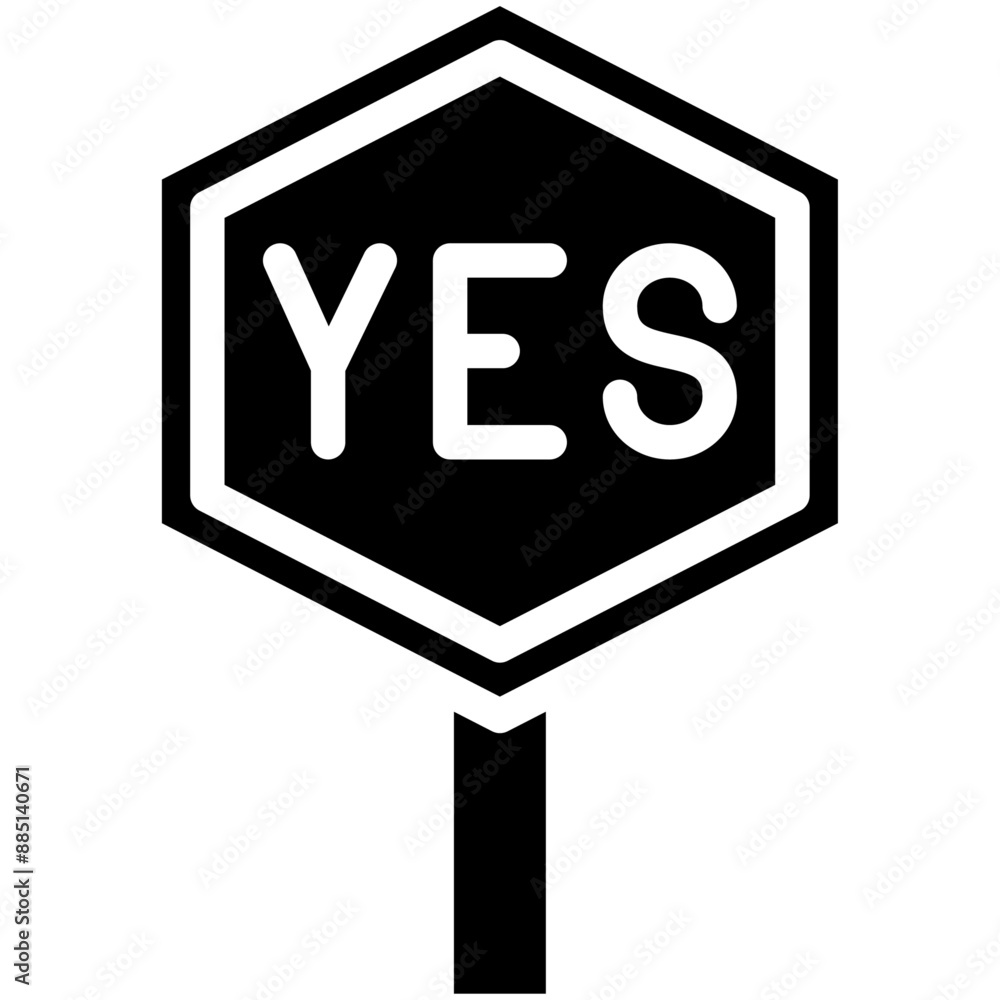 Yes vector icon illustration of Protesting and Civil Disobedience iconset. Yes vector icon illustration of Protesting and Civil Disobedience iconset.