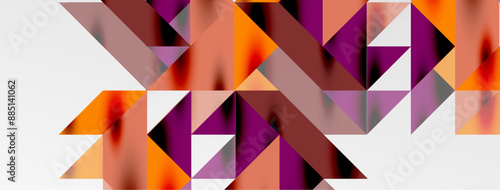 Tech minimal overlapping triangle shapes elements geometric graphic pattern