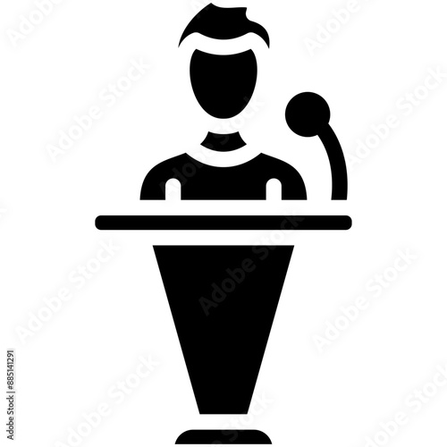 Speech vector icon illustration of Protesting and Civil Disobedience iconset.