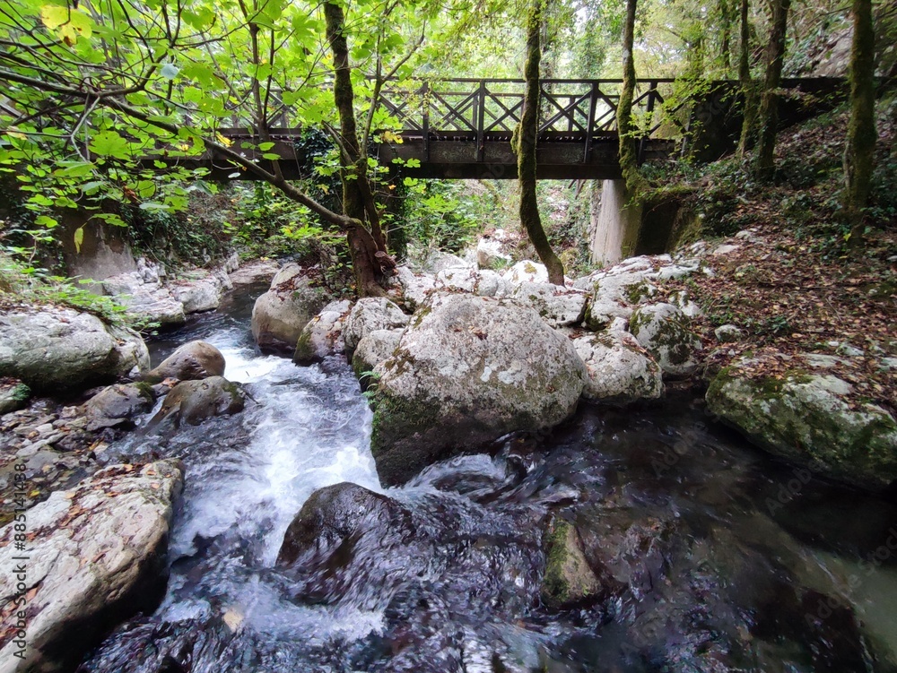 Morigerati - Scorcio del ponte dal Fiume Bussento nell'Oasi WWF