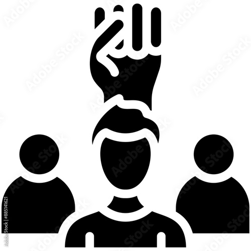 Revolution vector icon illustration of Protesting and Civil Disobedience iconset.