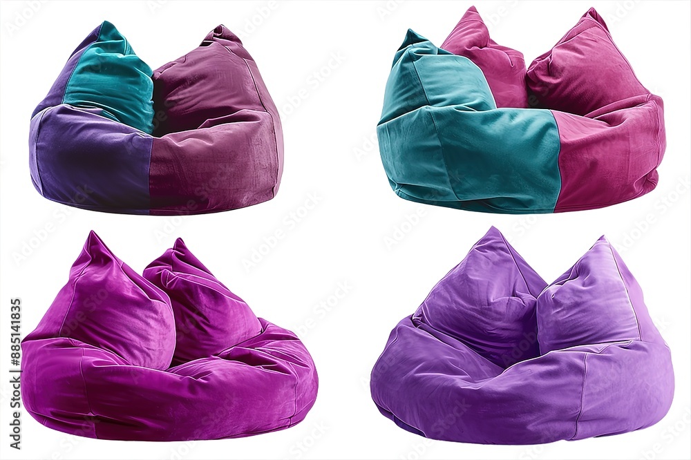 Side view of new soft enjoyable and adjustable colorful beanbag chair. Concept of comfortable indoor or outdoor contemporary furniture. Studio shot isolated on a white background with a clipping path
Side view of new soft enjoyable and adjustable colorful beanbag chair. Concept of comfortable indoor or outdoor contemporary furniture. Studio shot isolated on a white background with a clipping path