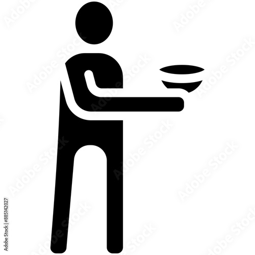 Poverty vector icon illustration of Protesting and Civil Disobedience iconset.