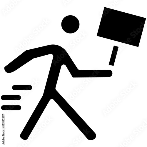 Movement vector icon illustration of Protesting and Civil Disobedience iconset.