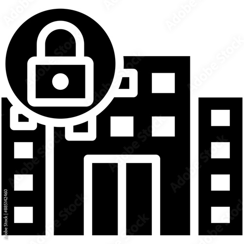 Lockdown vector icon illustration of Protesting and Civil Disobedience iconset.