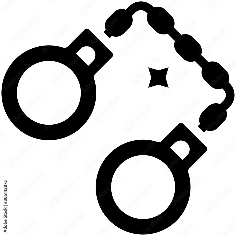 Handcuffs vector icon illustration of Protesting and Civil Disobedience iconset. Handcuffs vector icon illustration of Protesting and Civil Disobedience iconset.