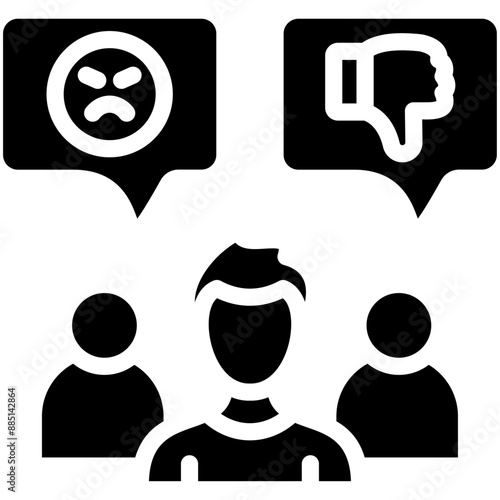 Hate vector icon illustration of Protesting and Civil Disobedience iconset.