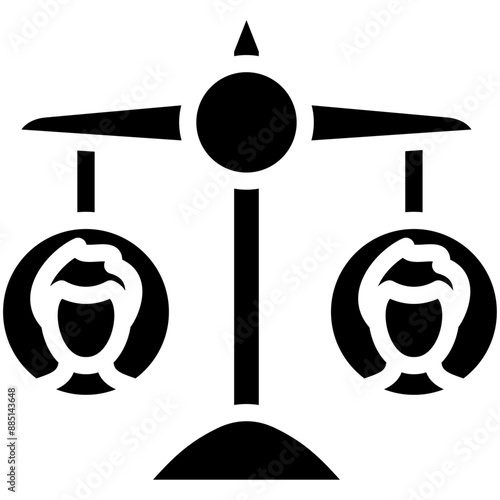 Equality vector icon illustration of Protesting and Civil Disobedience iconset.