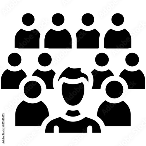 Group vector icon illustration of Protesting and Civil Disobedience iconset.