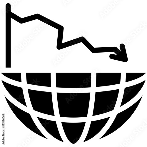 Crisis vector icon illustration of Protesting and Civil Disobedience iconset.