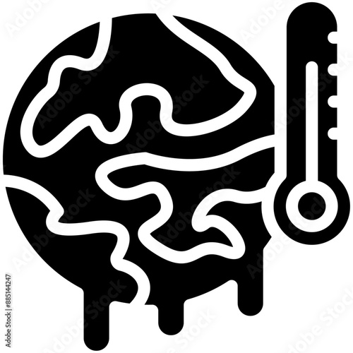 Climate Change vector icon illustration of Protesting and Civil Disobedience iconset.