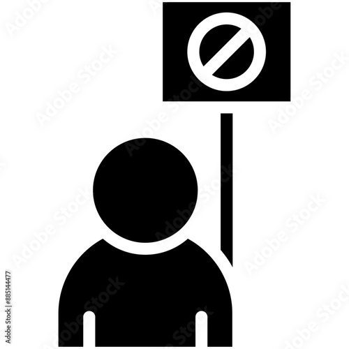 Boycott vector icon illustration of Protesting and Civil Disobedience iconset.