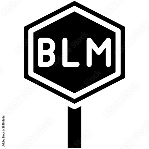 Black Lives Matter vector icon illustration of Protesting and Civil Disobedience iconset.