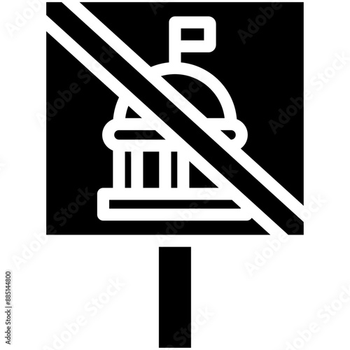 Anti Government vector icon illustration of Protesting and Civil Disobedience iconset.