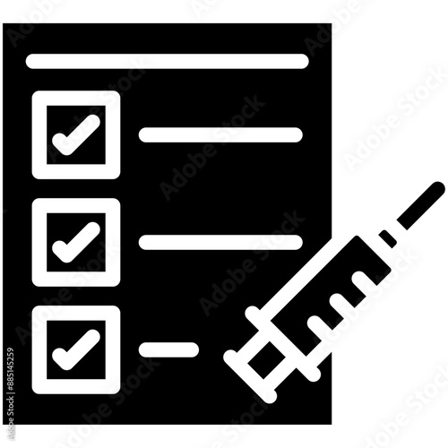 Vaccination Certificate vector icon illustration of Vacation Planning iconset.