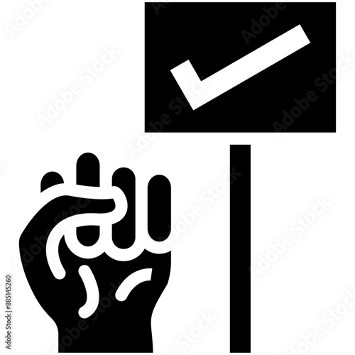 Activism vector icon illustration of Protesting and Civil Disobedience iconset.