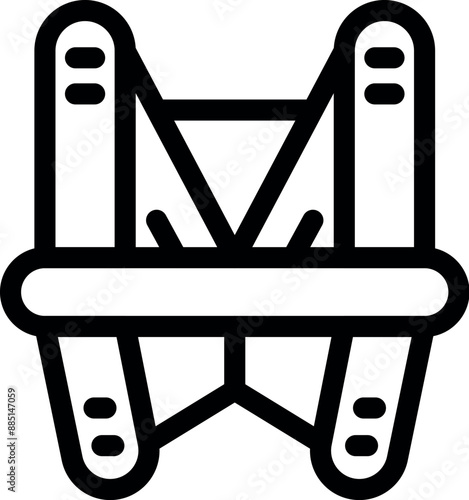 Baby bouncer seat icon, outline style, perfect for parenting and childhood themes
