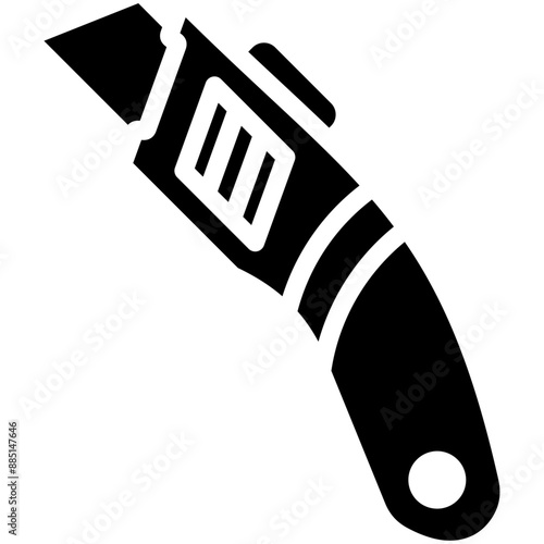 Utility Knife vector icon illustration of Home Improvements iconset.