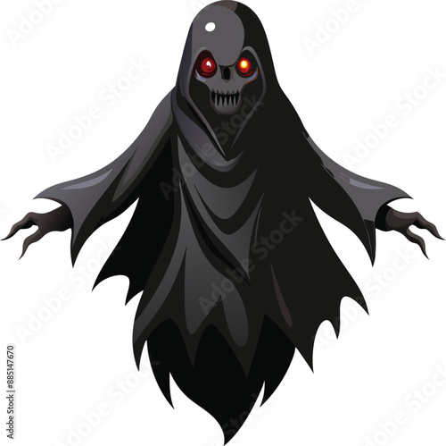 Spooky Ghost Haunts the Night. 