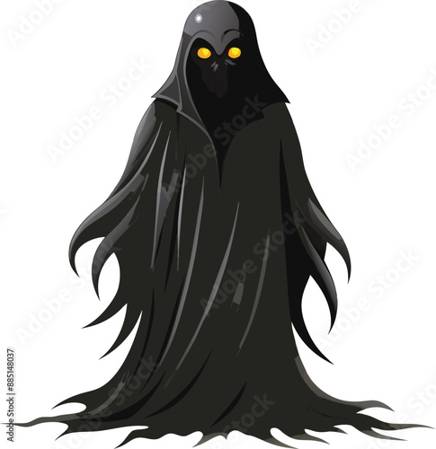 Spooky Ghost Haunts the Night. 