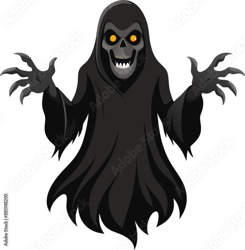 Spooky Ghost Haunts the Night. 