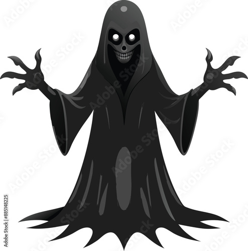 Spooky Ghost Haunts the Night. 