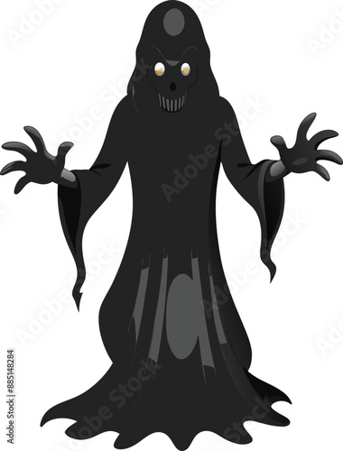 Spooky Ghost Haunts the Night. 