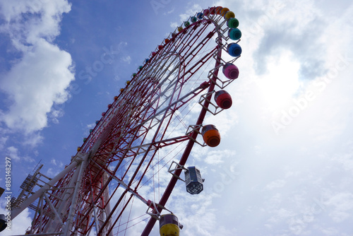 Ferris wheel against a sky