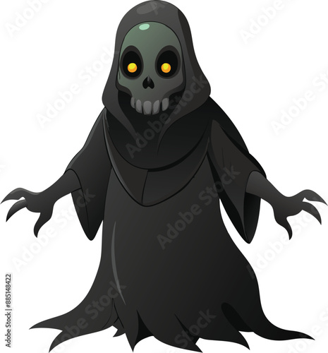 Spooky Ghost Haunts the Night. 